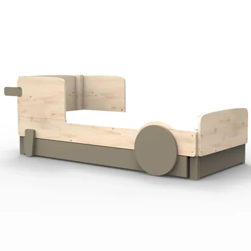 Mathy by Bols Einzelbett "Discovery" met bedlade, Kleurelementen: Basalt grijs