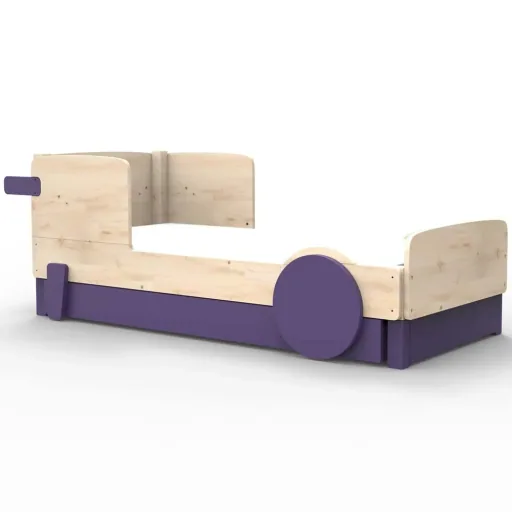 Mathy by Bols Einzelbett "Discovery" met bedlade, Kleurelementen: Basalt grijs