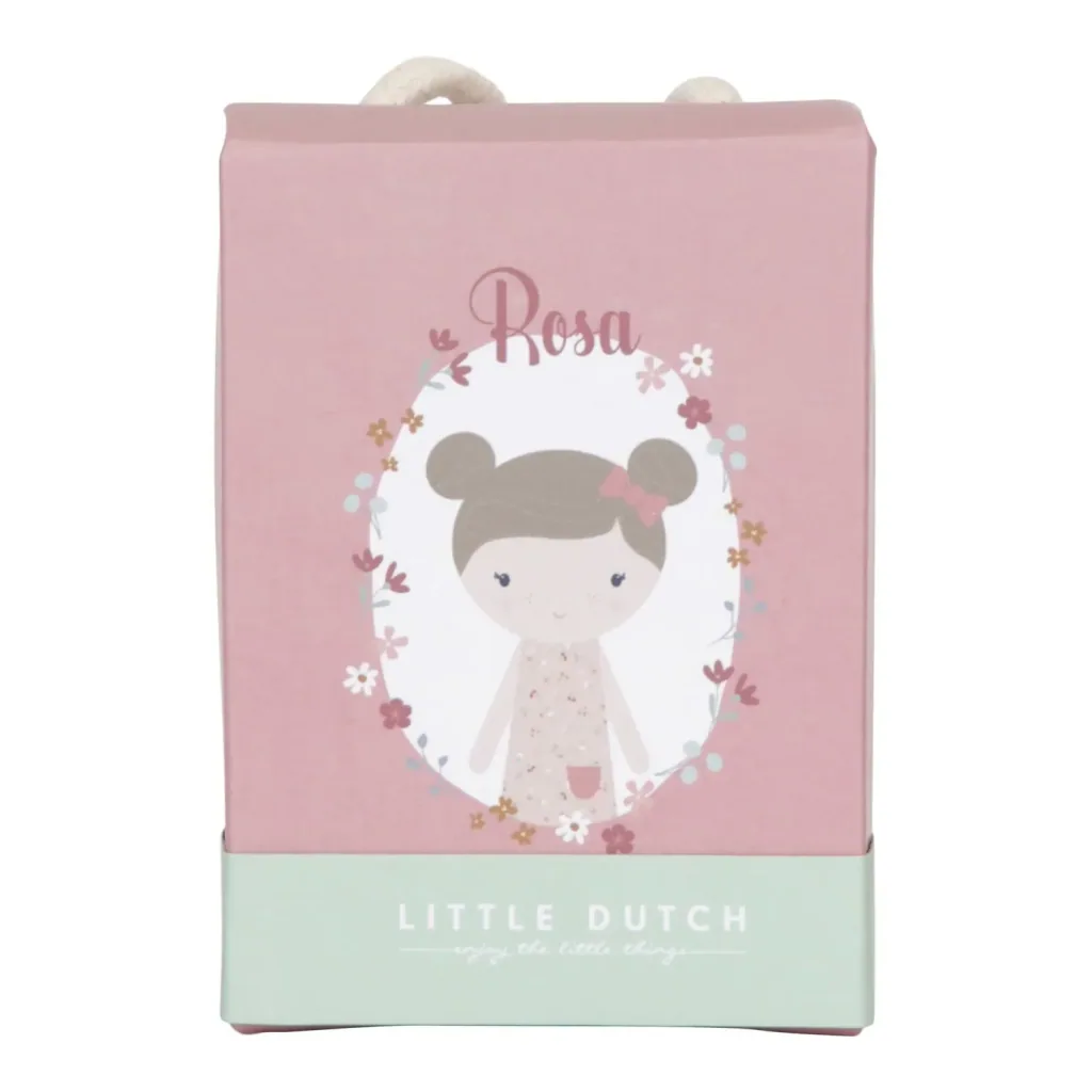 Little Dutch Stoffen pop, Knuffelpop - Roze, 10 cm