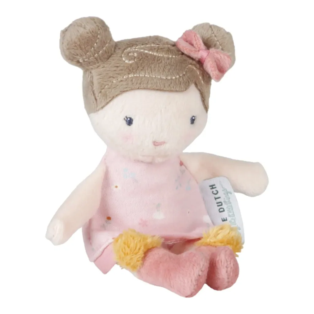 Little Dutch Stoffen pop, Knuffelpop - Roze, 10 cm