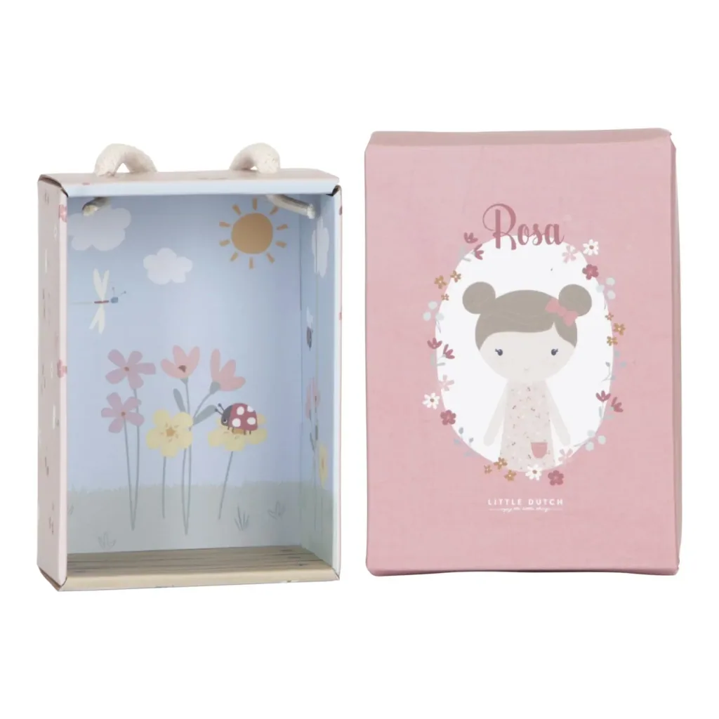 Little Dutch Stoffen pop, Knuffelpop - Roze, 10 cm
