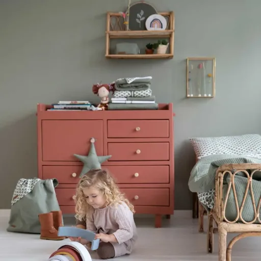 Little Dutch aankleedkussen smal effen olijf "Pure Olive, Wrap: alleen gerelateerd