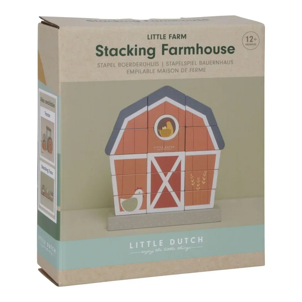 Little Dutch Stapelspel Boerderijhuis Little Farm, 20x5x18,5x5,5