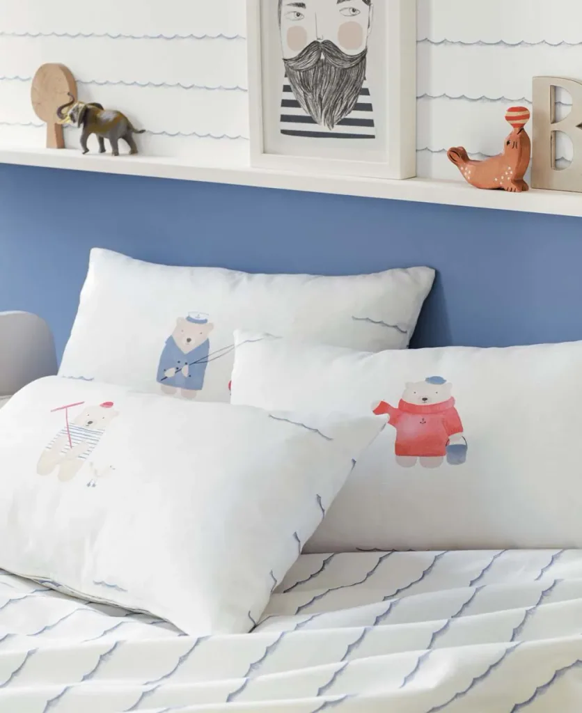 Casadeco My Little World behang effen blauw