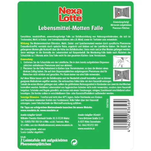 Voedselmottenval 2 Stuks, Mottenval Keuken, Insecticidevrij