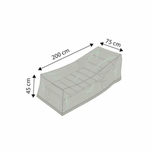 Tuinligbed Beschermhoes Deluxe 200x75x45cm, Waterafstotend & UV-bestendig