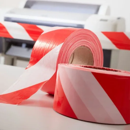 Afzetlint Rood Wit 500m - Waarschuwingslint / Flatterband
