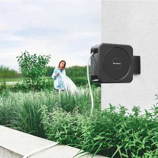 Automatische Tuinslanghaspel 20m, Wandmontage Slangbox