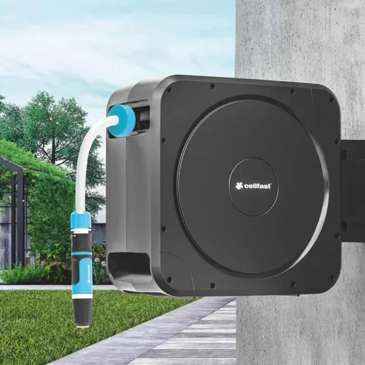 Automatische Tuinslanghaspel 20m, Wandmontage Slangbox