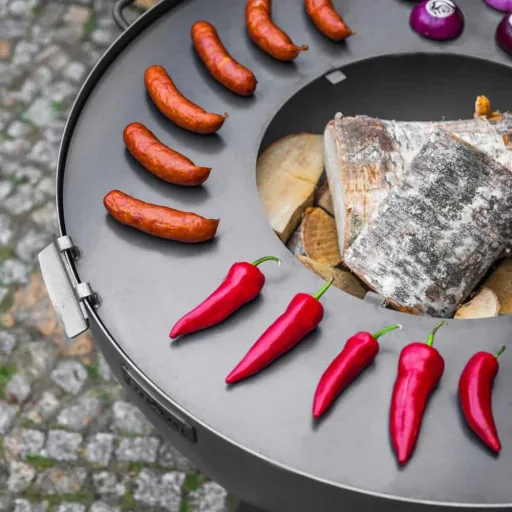 Grillplaat vuurschaal 82 cm, handgemaakt van natuurstaal