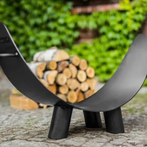 Stalen Houtopslag Mila - Brandhoutrek, Modern & Weerbestendig, 70x44cm
