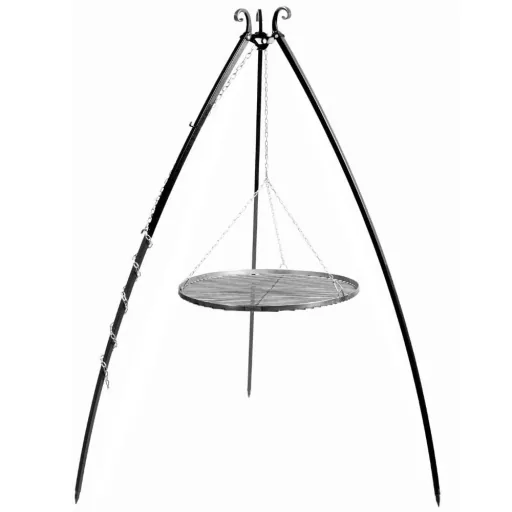 Grill Driepoot met Slinger 200cm, Natuurstaal