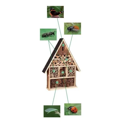 Insectenhotel van Rindenholz - Insectenhuis voor Nuttige Insecten
