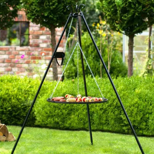 Schwenkgrill met Driepoot & RVS Rooster, 70 cm