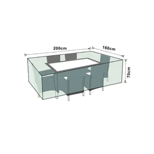 Beschermhoes Deluxe Rattan-Set, ca.200x160x70