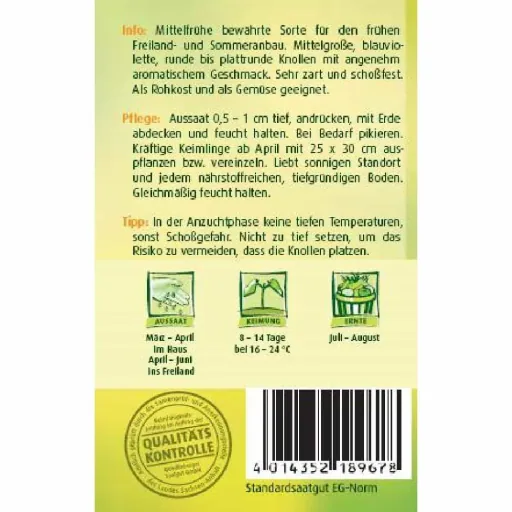 Blauwe Koolrabi Zaden 'Delicatesse' - Koolrabi Zaad voor een rijke oogst