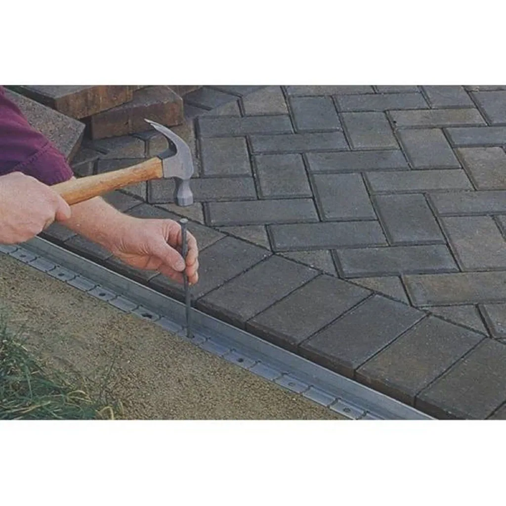 Ultra sterke aluminium Borderrand 64mm x 100cm | Gazonrand | Kantopsluiting