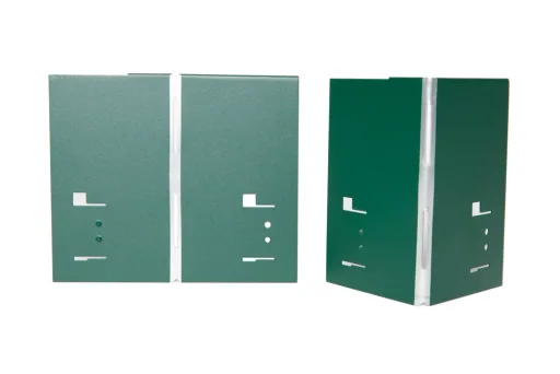Alu/zink hoek voor metalen gazonrand, 13,5 cm, kleur: grijs