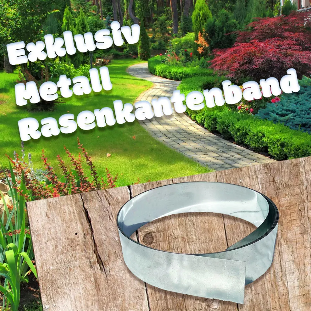 Borderrand afzetlint metaal alu/zink 15 cm x 15 meter | Gazonrand | Kantopsluiting