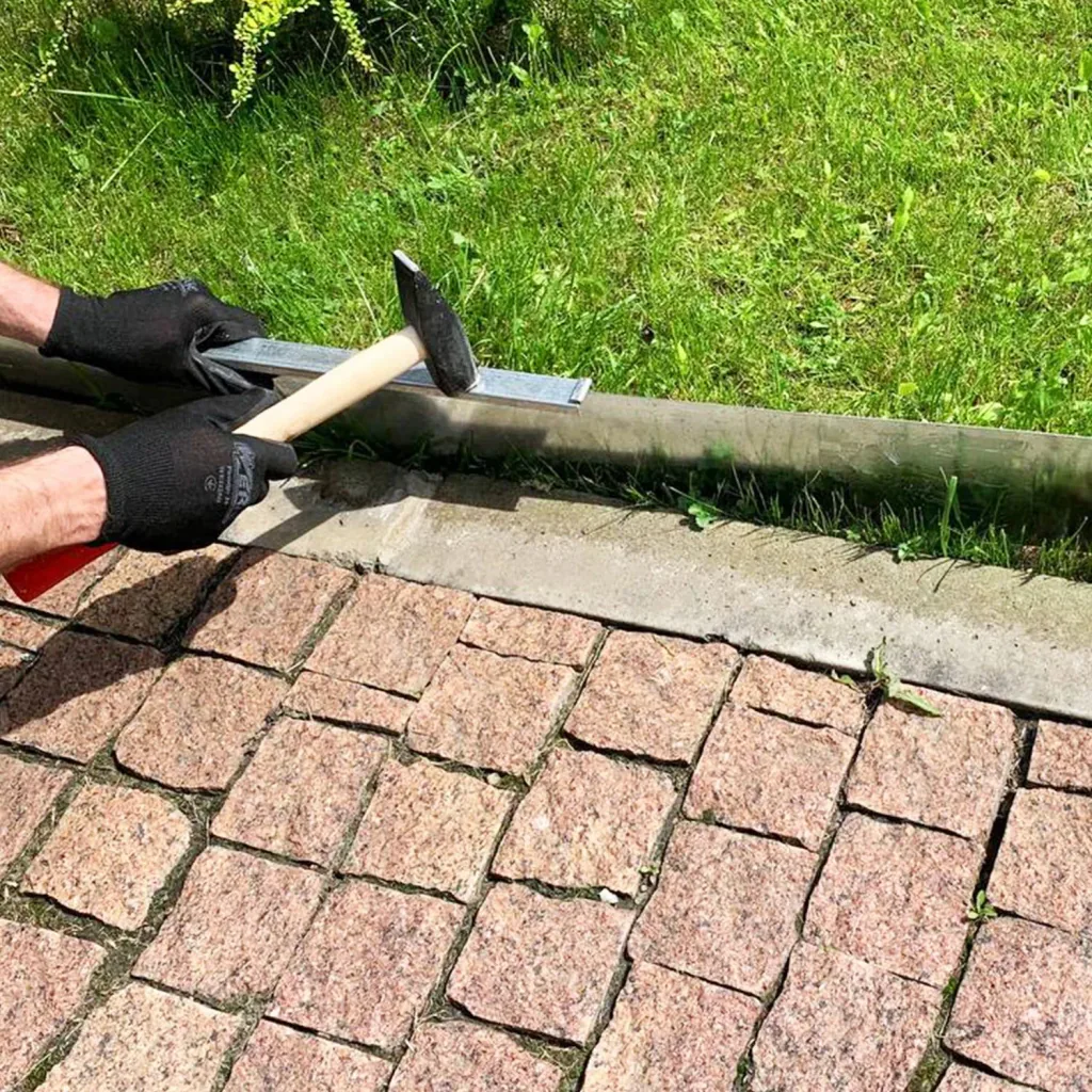 Borderrand afzetlint metaal alu/zink 15 cm x 15 meter | Gazonrand | Kantopsluiting