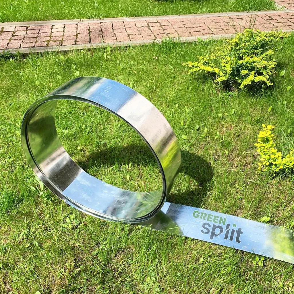 Borderrand afzetlint metaal alu/zink 15 cm x 15 meter | Gazonrand | Kantopsluiting