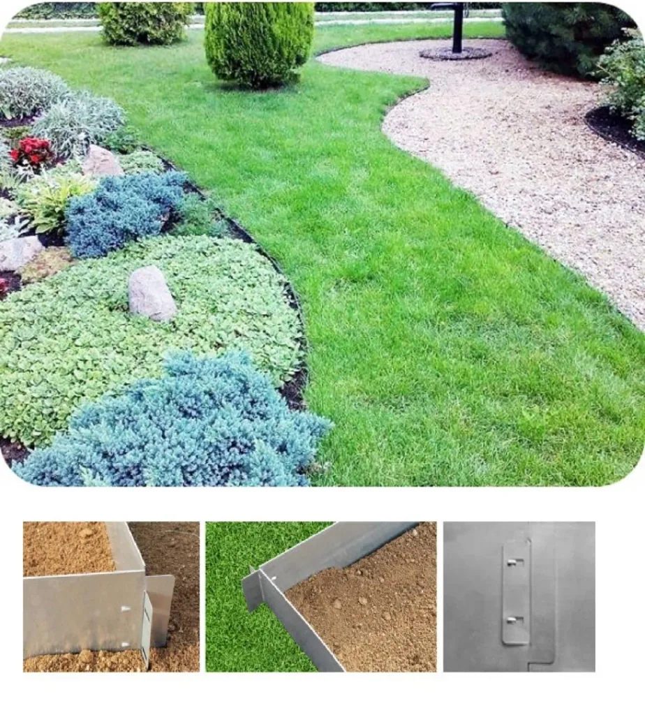 Borderrand metaal gegalvaniseerd 18cm x 100cm | Gazonrand | Kantopsluiting