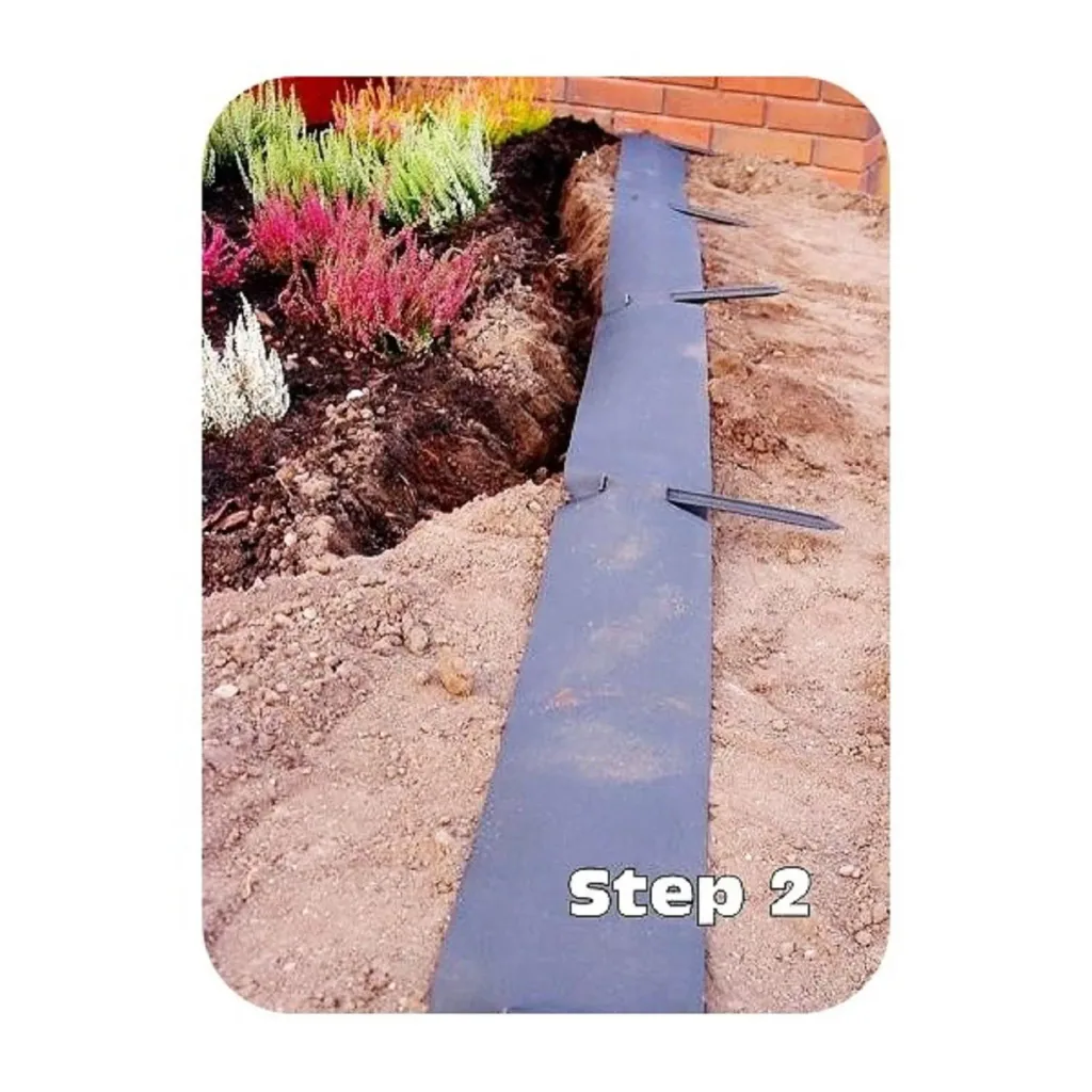 Borderrand van kunststof 15cm x 6m | Gazonrand | Kantopsluiting