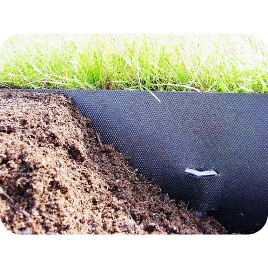 Borderrand van kunststof 15cm x 6m | Gazonrand | Kantopsluiting