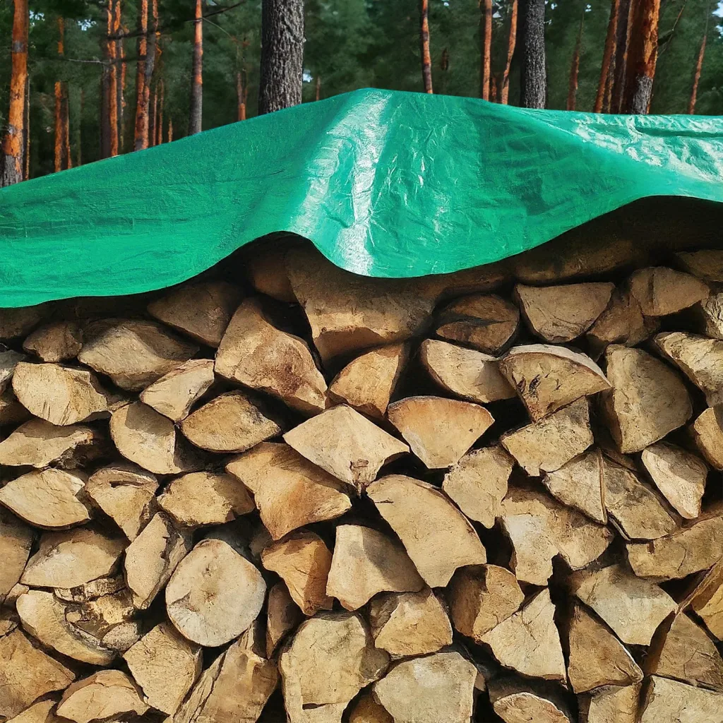 Afdekzeil 650g/m², PVC zeil, groen, waterdicht, scheurvast, UV-bestendig, industriële kwaliteit, 6x8 (48m²)