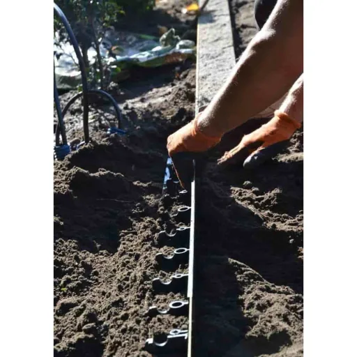 Zwarte Rasenkant 6 cm x 100 cm - Flexibele Tuinrand