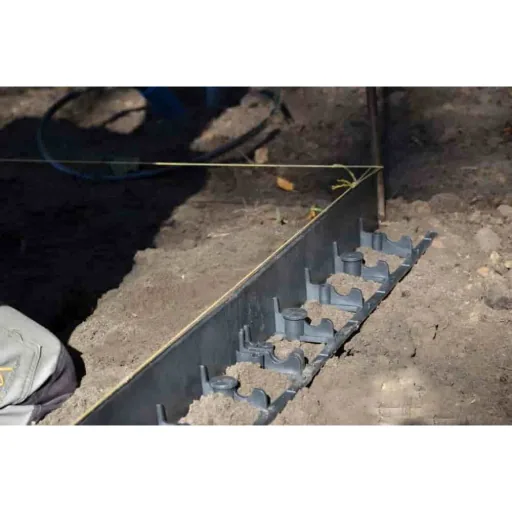 Zwarte Rasenkant 6 cm x 100 cm - Flexibele Tuinrand