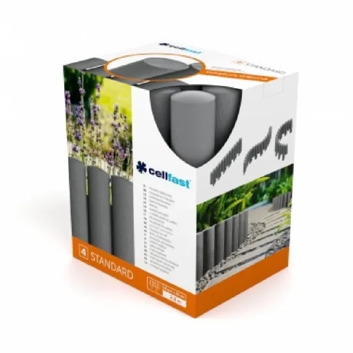 Tuinpalissade Grafietgrijs 2,30m - Kunststof Borderrand voor Perfecte Tuinafscheiding