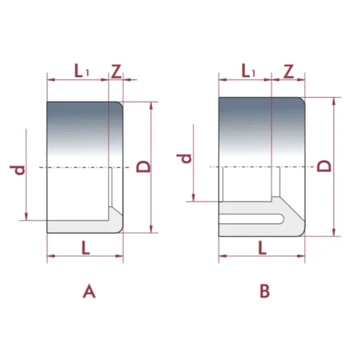 PVC Reductie 40x32 mm - Verloopstuk voor Rohrsystemen