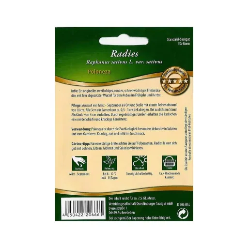 Radijszaad Poloneza, Tweekleurige Radijsjes voor uw Tuin