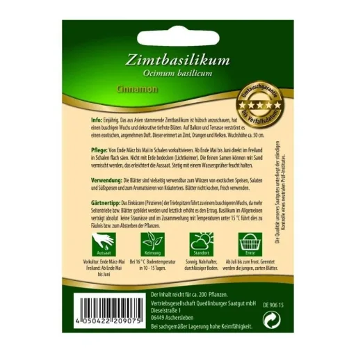 Kaneelbasilicum: Plant, Zaden & Verzorging