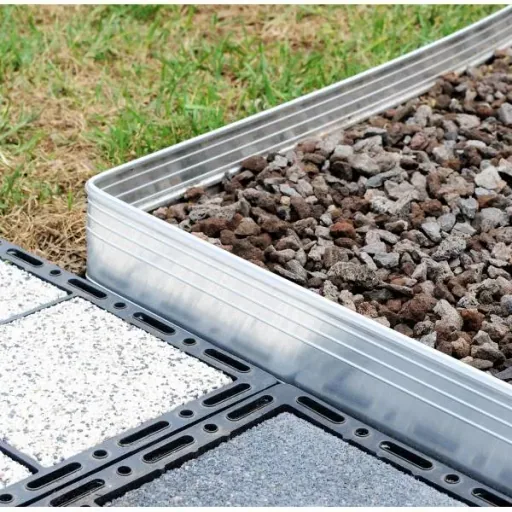 Ultra sterke aluminium Borderrand Hoogte: 10-14-24 cm, Lengte: 1-30 m | Gazonrand | Kantopsluiting, Breedte-gs: 14 cm; Kwaliteit GS: 25