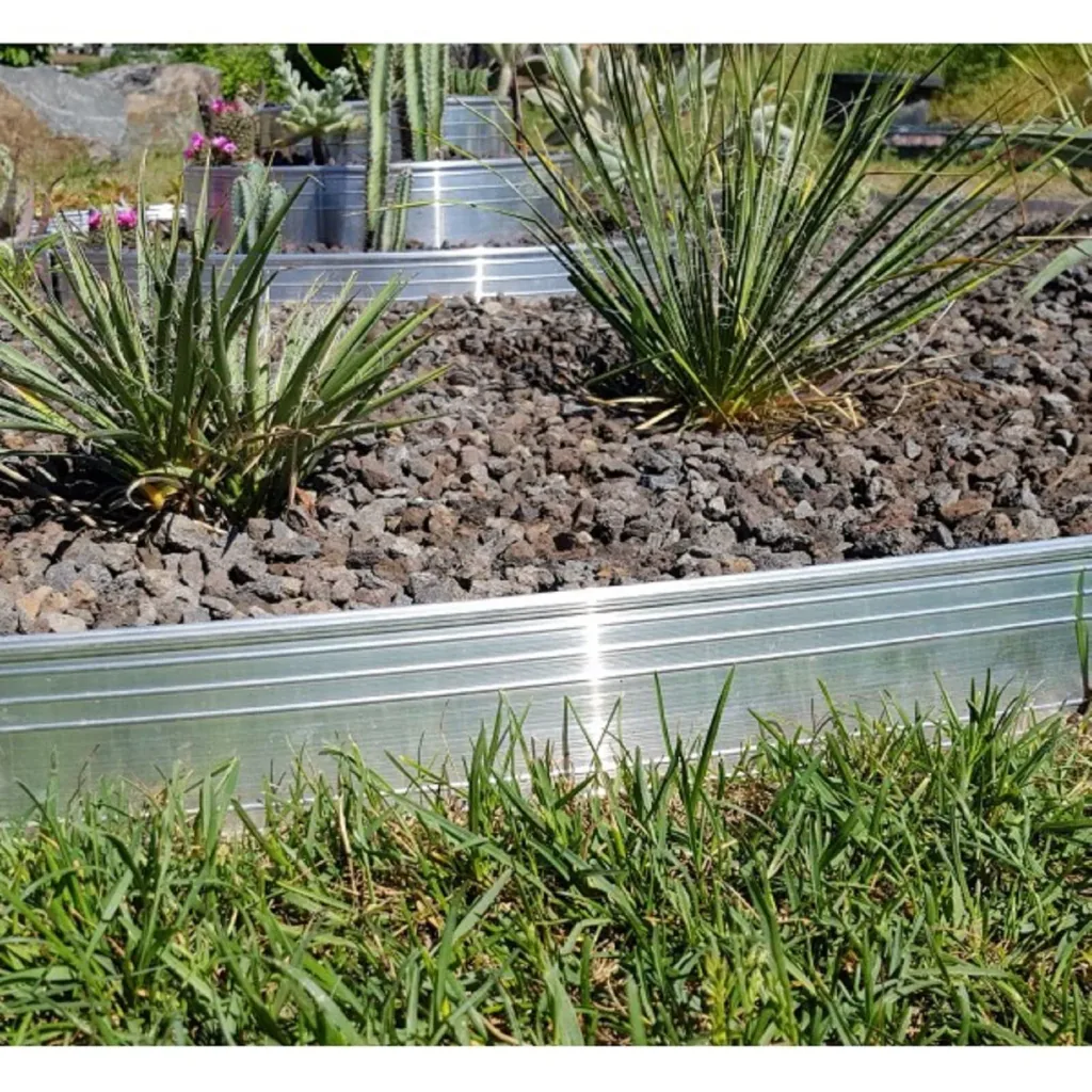 Ultra sterke aluminium Borderrand Hoogte: 10-14-24 cm, Lengte: 1-30 m | Gazonrand | Kantopsluiting, Breedte-gs: 24 cm; Kwaliteit GS: 5