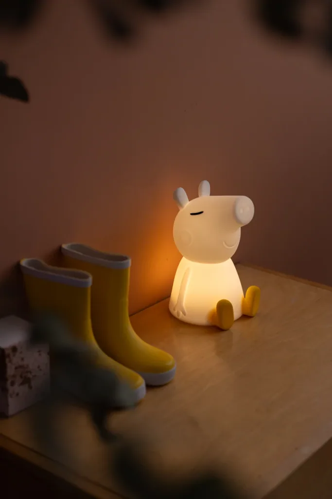 Mr Maria nachtlampje, Stilllicht - voor kinderen, Peppa Pig First, USB-voeding, batterijduur 8 tot 120 uur