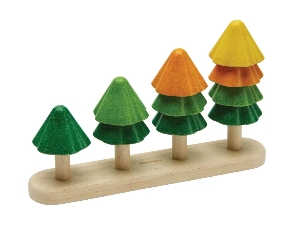 Plan Toys - Sorteerspeelgoed - Bomen sorteren en tellen, rubberhout
