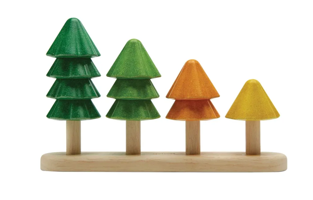 Plan Toys - Sorteerspeelgoed - Bomen sorteren en tellen, rubberhout