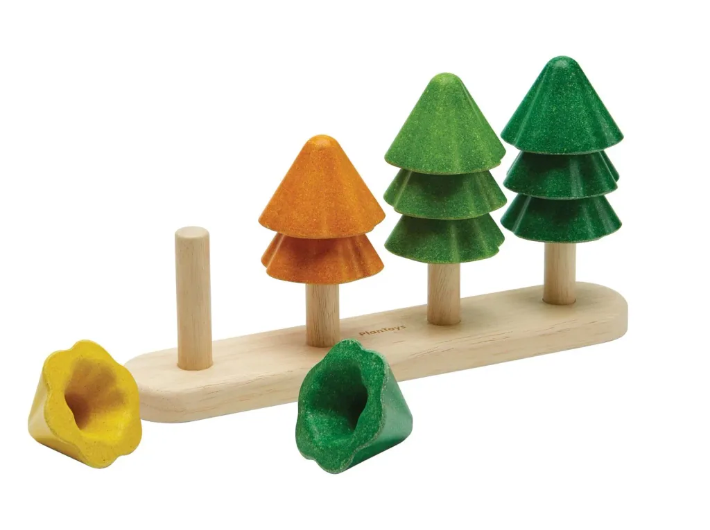 Plan Toys - Sorteerspeelgoed - Bomen sorteren en tellen, rubberhout
