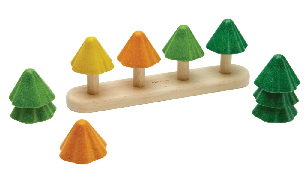 Plan Toys - Sorteerspeelgoed - Bomen sorteren en tellen, rubberhout