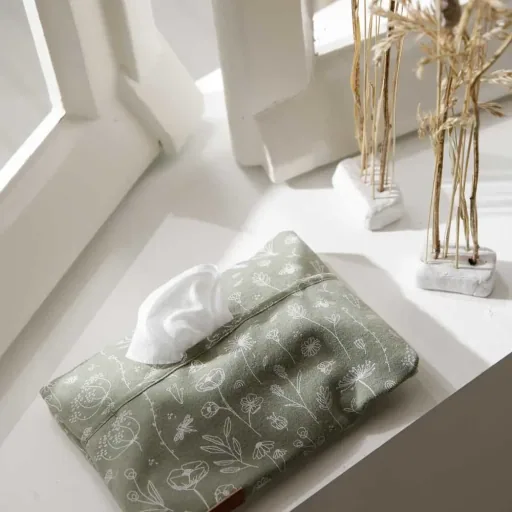 Little Dutch wet wipe boxkleed "Wild Flowers" olive