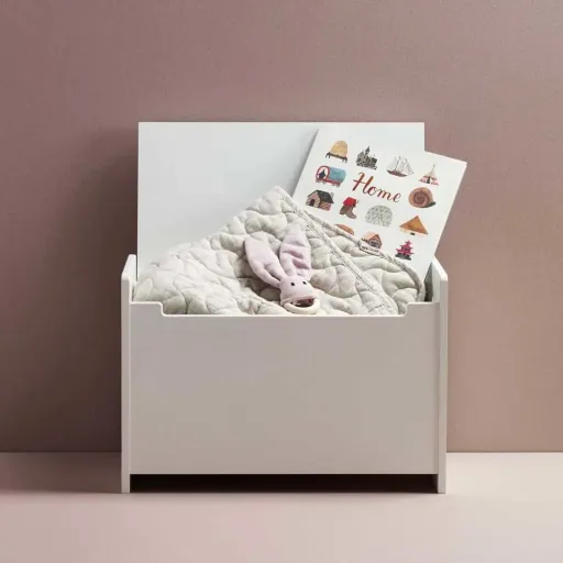 Kids Concept speelgoedkist hout wit
