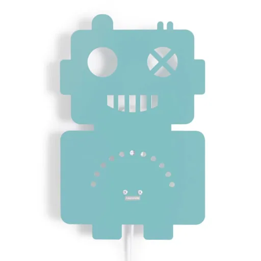 Roommate wandlamp metaal robot blauw