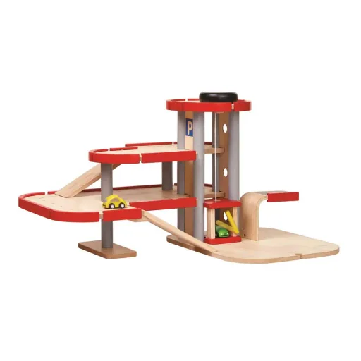 Plan Toys Parkeergarage elektriciteitsstation hout