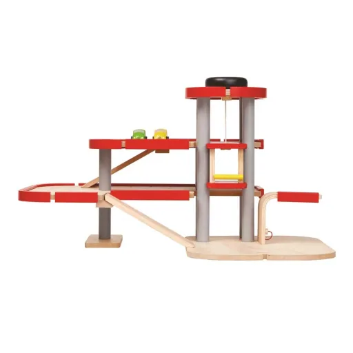 Plan Toys Parkeergarage elektriciteitsstation hout