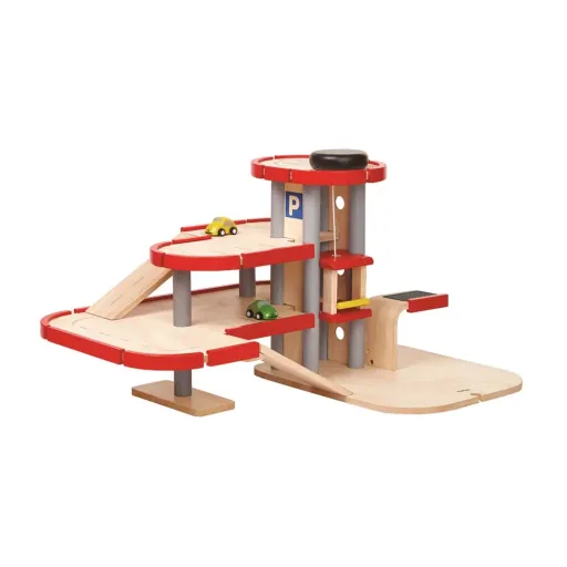 Plan Toys Parkeergarage elektriciteitsstation hout
