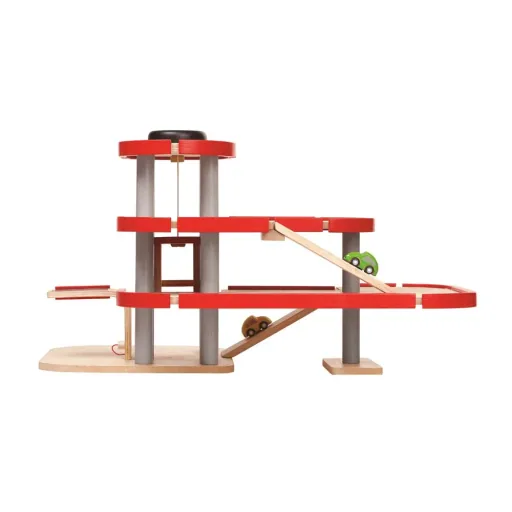 Plan Toys Parkeergarage elektriciteitsstation hout