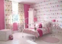 Harlequin behang vogels roze